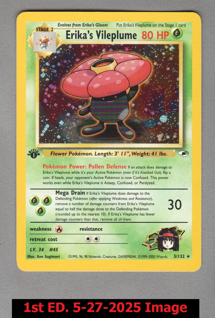 Erikas Vileplume - 5/132 - Holo Rare - 1st Edition
